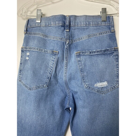 GAP Loose Fit High Rise Jeans Women's Size 26 2P Blue Distressed - Picture 13 of 15